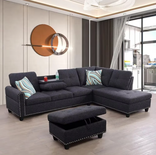 Onyx Modern L-Shaped Sofa